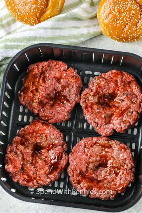 Air Fryer Hamburgers Tender Juicy Spend With Pennies