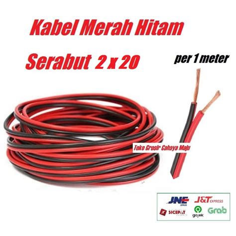 Jual Kabel Cable Listrik Merah Hitam Nyz Meteran Shopee Indonesia