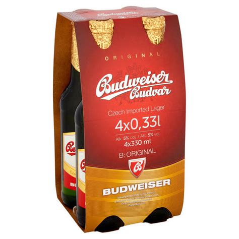 Budweiser Budvar Original 4 X 330ml Beer Iceland Foods