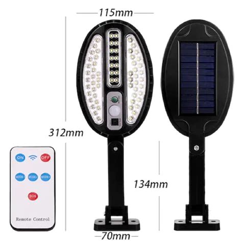 Lampa Stradala Cu Incarcare Solara Led Smd Senzor De Miscare Amurg