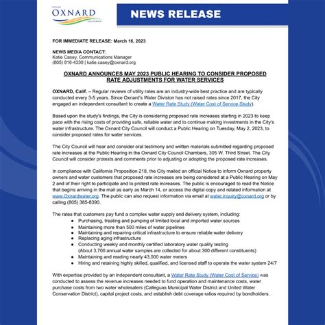 City of Oxnard on Twitter: "NEWS RELEASE: Oxnard Announces May 2023 ...