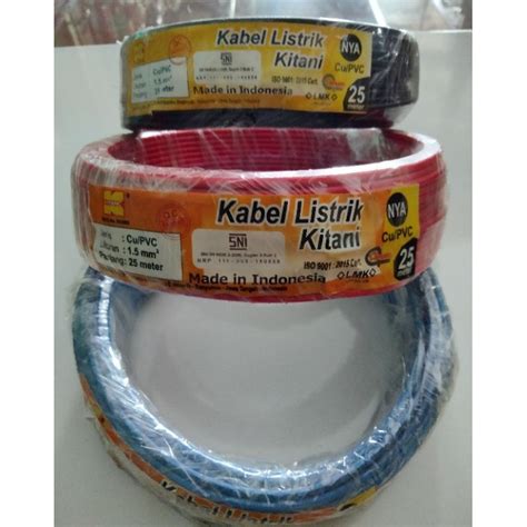 Jual Kabel Engkel Kitani 1 5 Mm 25 Meter Shopee Indonesia