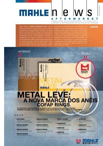 MEtal lEvE cofap riNgs a Nova Marca dos aNéis Mahle