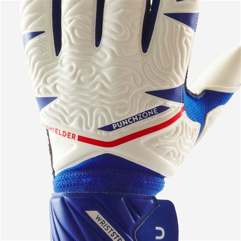 Adult Gloves F500 Viralto Shielder Whiteblue Kipsta Decathlon