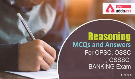 Reasoning MCQs And Answers For OPSC OSSC OSSSC BANKING Exam 25th