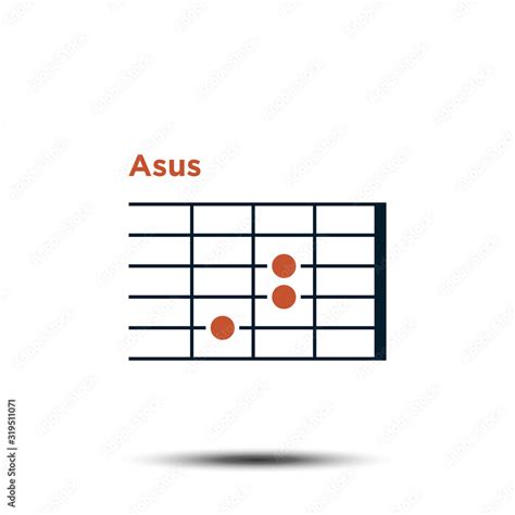 A sus, Basic Guitar Chord Chart Icon Vector Template Stock Vector | Adobe Stock