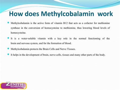 Ppt Zenith Nutrition Methylcobalamin Powerpoint Presentation Free