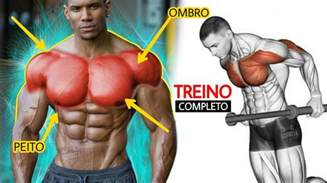 9 Exercícios Treine Peito e Ombro Completo usando elástico e peso