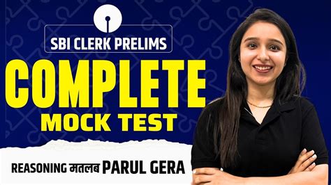 Complete Mock Test SBI Clerk Prelims 2023 Reasoning Parul Gera