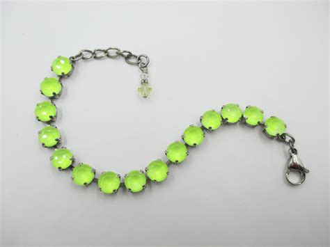 Neon Yellow 8mm Bracelet Bright Yellow Bracelet Neon Yellow Bracelet Bright Yellow Crystal