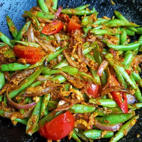 Cara Untuk Membuat Kacang Buncis Belacan Ikan Bilis Bersama Telur MY