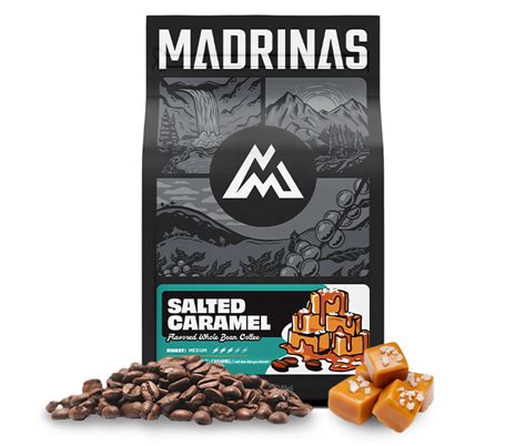 Madrinas Salted Caramel Flavored Whole Bean Coffee