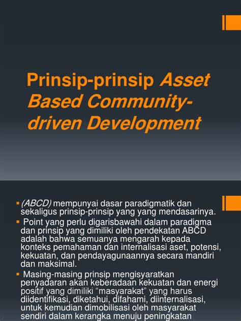 Prinsip Prinsip Asset Based Community Driven Development Pdf