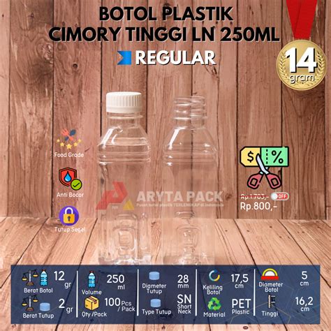 Jual Botol Plastik PET 250ml Cimori Cimory Tinggi Minuman Mineral Jus