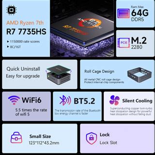 Gmktech K Amd Ryzen Hs Mini Pc Radeon M Windows Pro Ddr