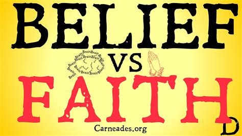 Belief Vs Faith Philosophical Distinction Youtube