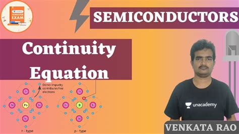 Continuity Equation Semiconductors Venkata Sir Youtube