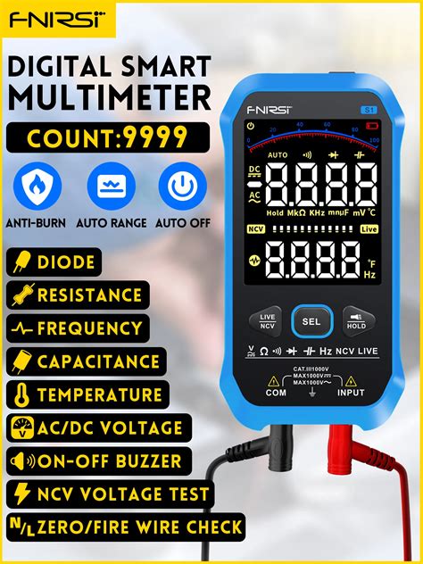 Fnirsi S Digital Multimeter Counts Ac Dc Voltage Resistance