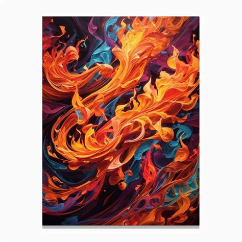 Abstract Fire Painting Canvas Print by Vitalka - Fy