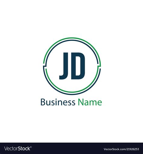 Initial Letter Jd Logo Template Design Royalty Free Vector