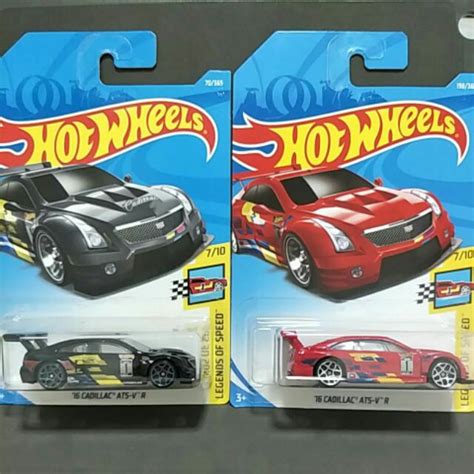 รถเหลก Hot wheels CADILLAC ATS V R แดงIb ดำib Shopee