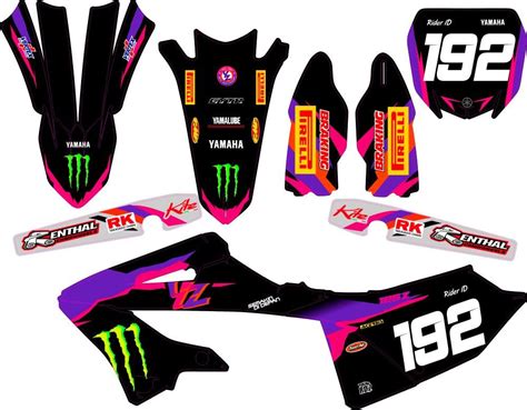 Kit déco Semi perso YAMAHA YZ 125 250 2002 à 2024 50th Anniv