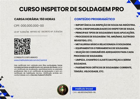 Curso De Inspetor De Equipamentos