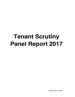 Fillable Online TENANT SCRUTINY REPORT Fax Email Print PdfFiller