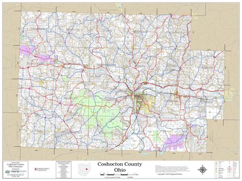 Map Of Coshocton County Ohio Cities And Towns Map