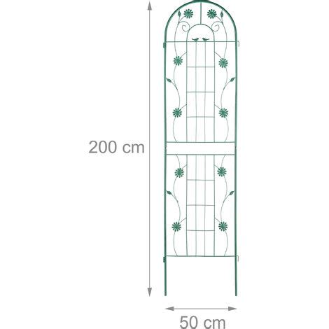 Relaxdays Grigliati Per Rampicanti Set Da 2 HxL 200 X 50 Cm Supporti