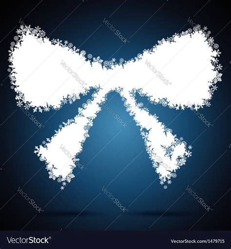 Christmas Bow Snowflake Design Background Vector Image