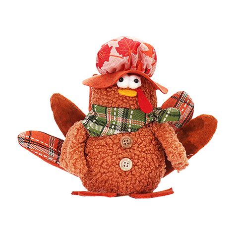 Gecheer Thanksgiving Turkey Doll Cute Turkey With Battery Powered Desk