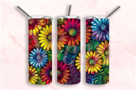 Daisy Lgbtq Gay Pride Flag Tumbler Wrap Graphic By Vicen Creative Fabrica