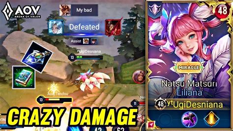 Aov Liliana Gameplay Best Build Crazy Damage Arena Of Valor Youtube