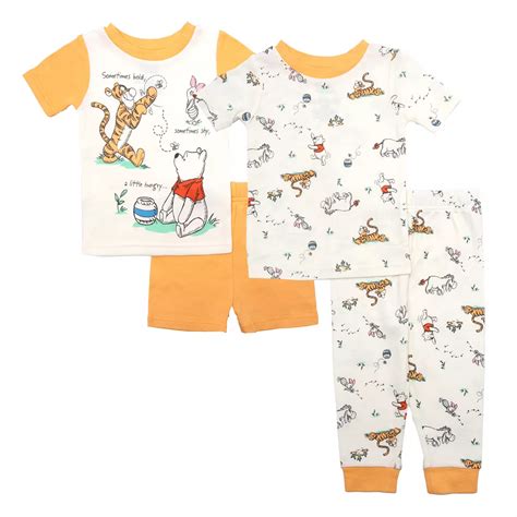 Disneys Winnie The Pooh Baby 4 Piece Winnie And Friends Pajama T