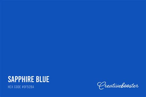 All About the Color Sapphire Blue (Hex Code #0F52BA) – CreativeBooster