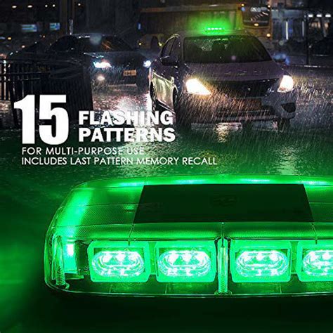 Getuscart Xprite Green Led Rooftop Mini Strobe Light Bar Magnetic