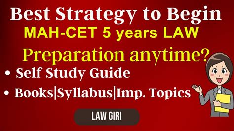 How To Begin MHCET 5 Years Law Entrance Preparation 2025 Strategy Mh