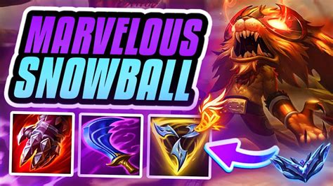 MARVELOUS SNOWBALL VS KAYLE TOP LANE Season 13 Gnar Ranked Gameplay