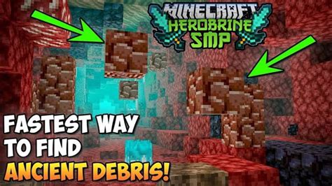 Easy Way To Find Ancient Debris Minecraft Gameplay Herobrine Smp Youtube