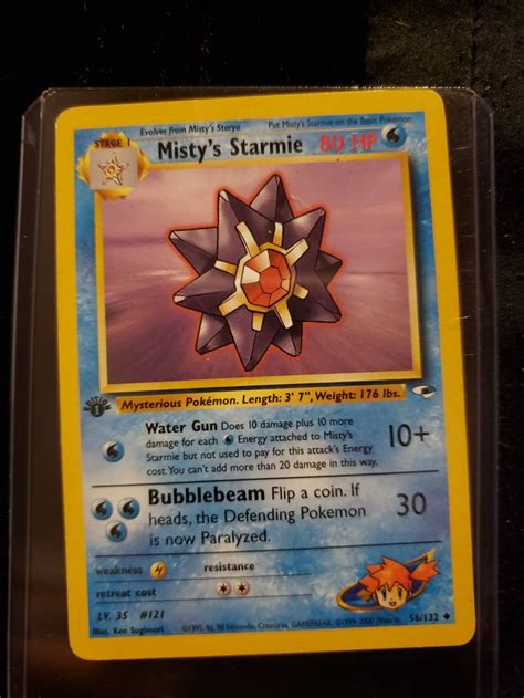 Pokémon Cards 1995 Mistys Starmie 80 Hp 56132 Etsy