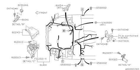 Aj B Genuine Subaru Wiring Harness Bulkhead