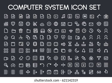 Computer System Icon Set Stock Vector (Royalty Free) 621142319 ...