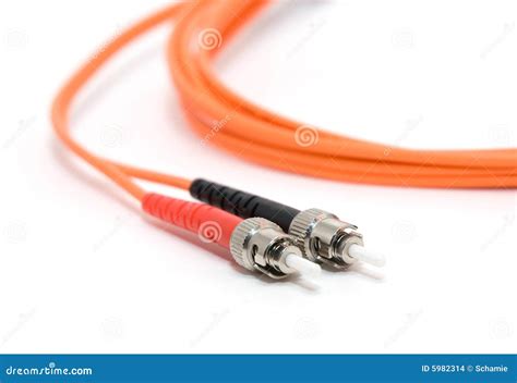 Fiber Cable With Connectors Stock Photo - Image of patch, optics: 5982314