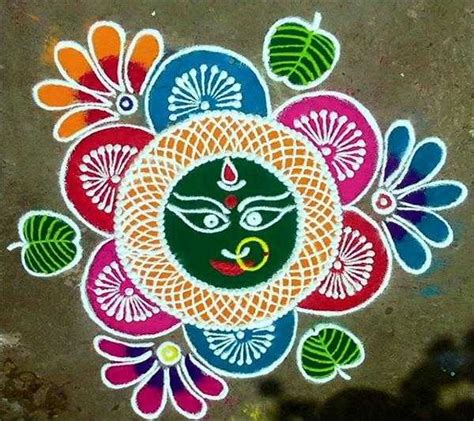 Navratri Special Rangoli Design Welcome Maa Durga With These Beautiful