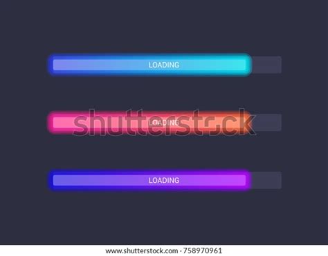 Vector Progress Loading Bar Set Process Stock Vector Royalty Free