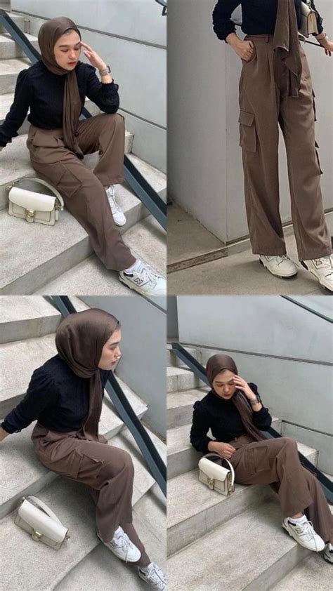 Ide Ootd Remaja Di Casual Hijab Outfit Mode Korea