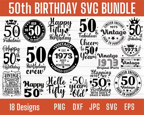 50th Birthday Svg Happy Birthday Svg Birthday Shirt Svg Etsy Canada