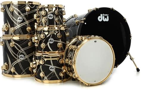 Dw Collector S Series Maple 7 Piece Shell Pack Smoke Glass Contrails Sweetwater