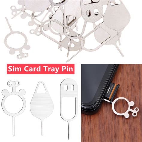 5Pcs Universal Round Sim Card Tray Removal Eject Pin Key Tool Portable